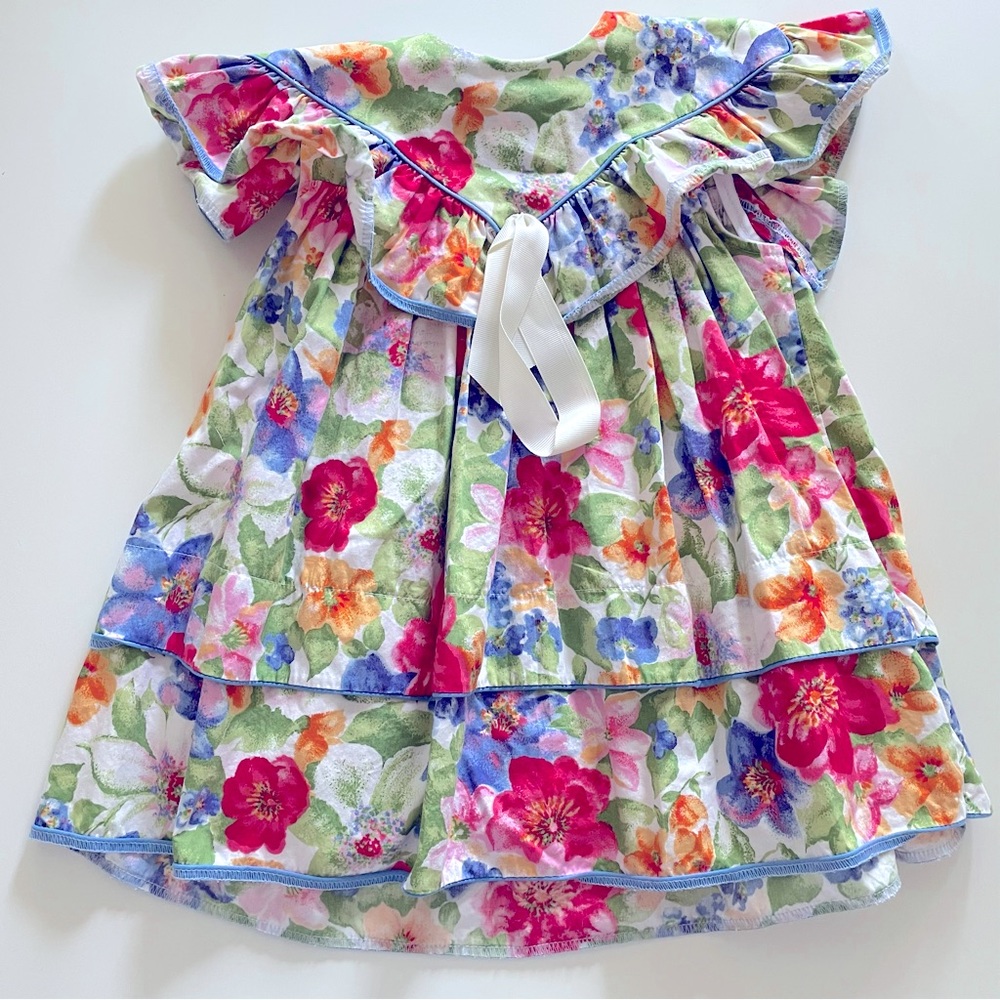 Vintage floral girls dress